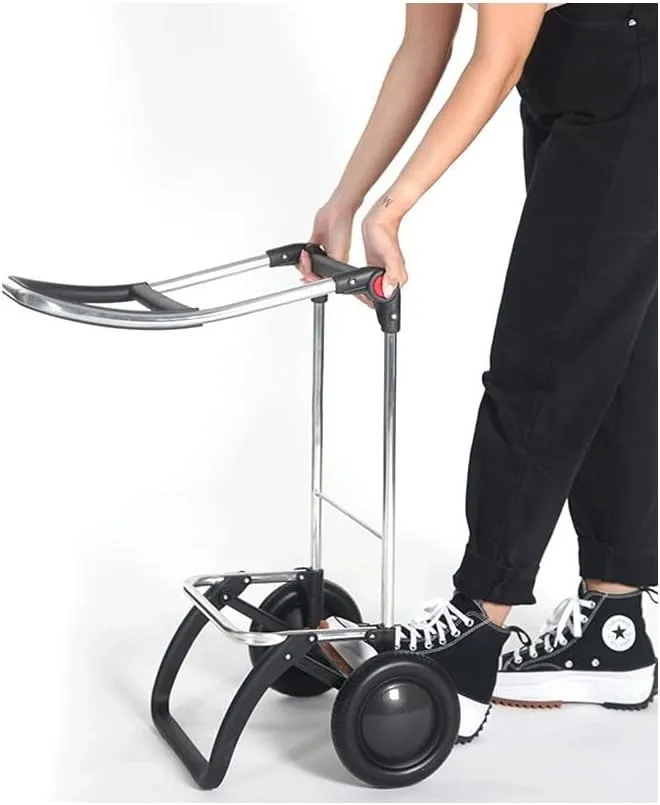 ROLSER I-Max Tweed 2 Wheel Foldable Shopping Trolley - Black