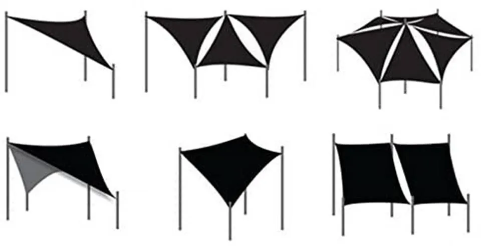 Rootz Sun Sail Shade Canopy - UV Protection - Tear-Resistant - Easy Installation - HDPE Fabric - 180g/m² - Gray - 3 Eyelets - 1.5m Ropes - 180cm x 180cm