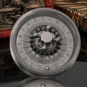 Roulette Dice Spinner, Spinner DND Dice Set,Metallic 20 Sided Dice with Gorgeous Gift Box for Dungeons and Dragons D&D and Table Game (Black)