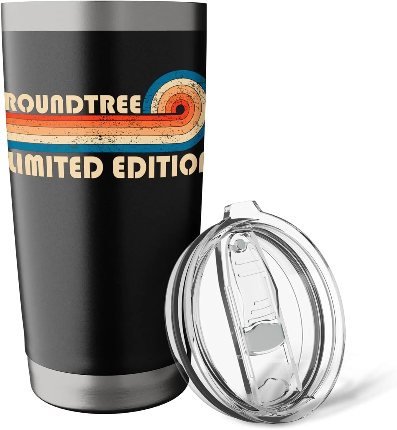 ROUNDTREE Surname Retro Vintage 80s 90s Birthday Reunion Stainless Steel Insulated Tumbler