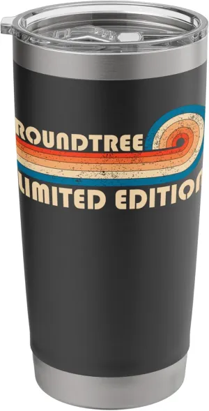ROUNDTREE Surname Retro Vintage 80s 90s Birthday Reunion Stainless Steel Insulated Tumbler