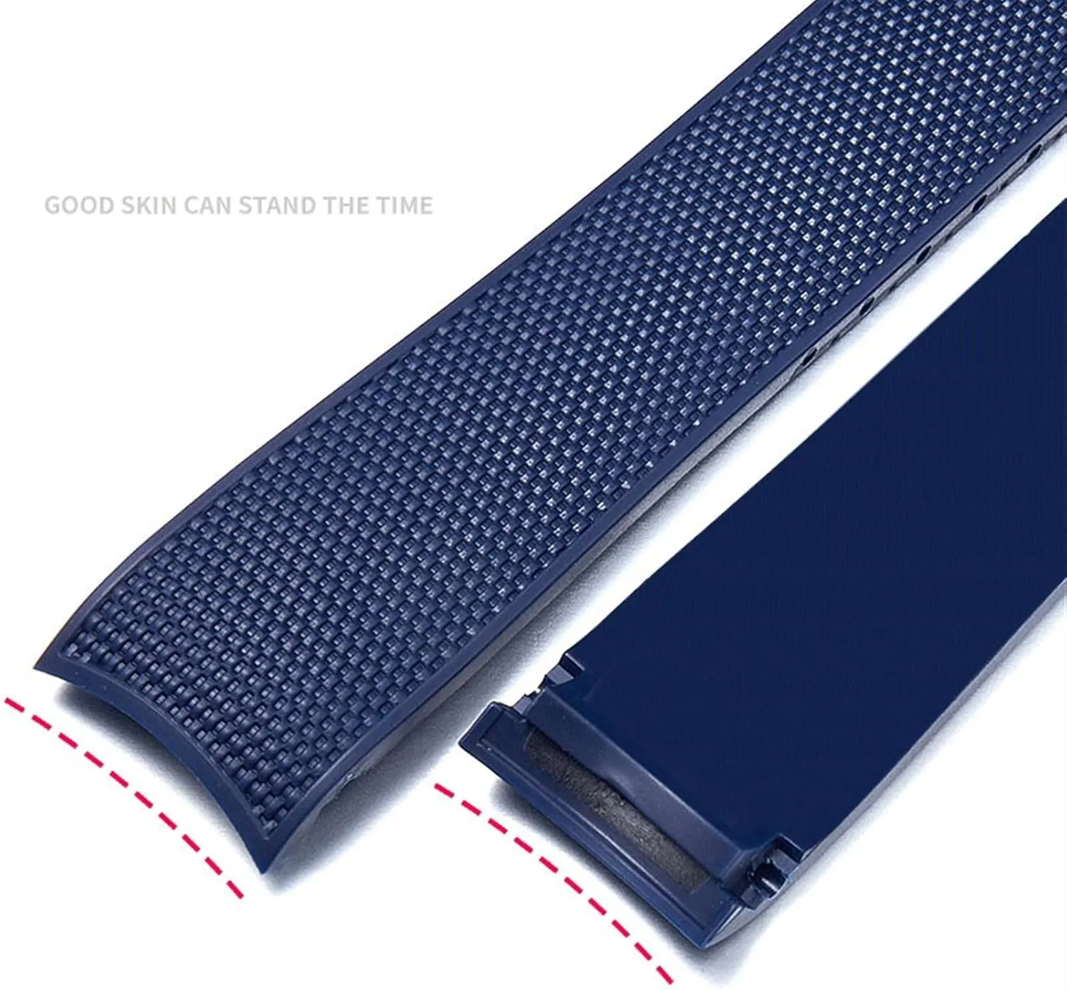 Rubber Silicone Watch Strap Watchband 21mm Waterproof