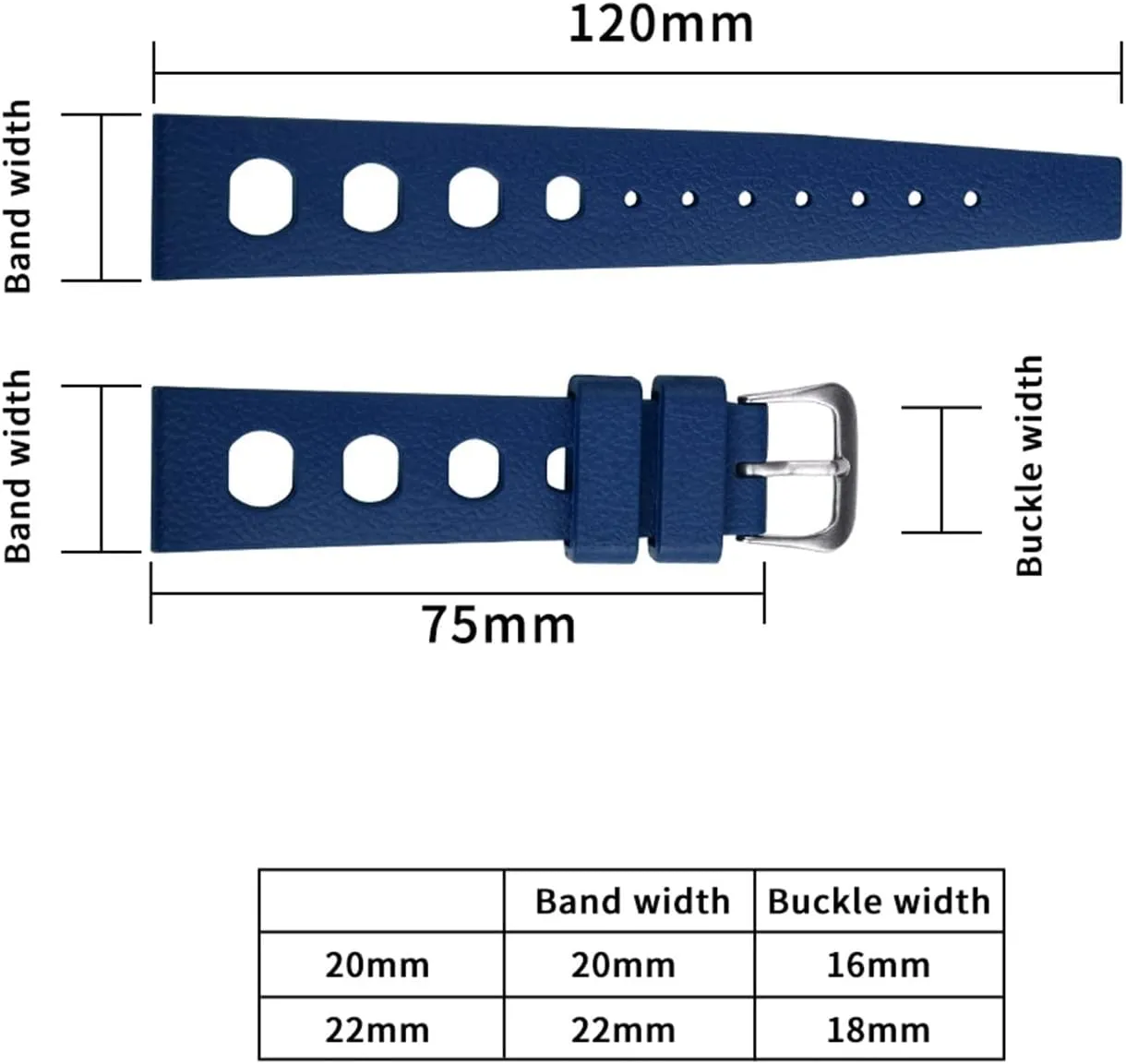 Rubber Tropical Strap 20mm 22mm Sports Diving Waterproof Breathable Watchband Compatible With Omega Watch Brands