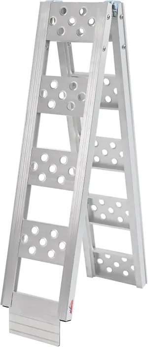 Ruedamann Folding Aluminum Loading Ramp, 440 lbs Capacity, 6'L x 8.1" W Lightweight Portable Ramp for Lightweight Garden Tools, Dirt Bikes, E-Bikes (1 PC)