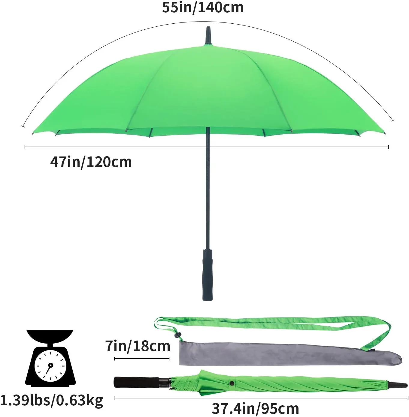 RUMBRELLA Golf Umbrella Large Windproof Umbrellas Auto Open 55IN
