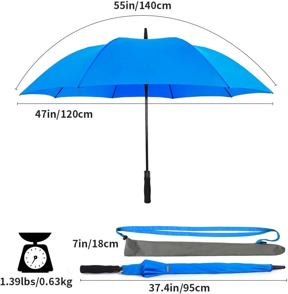 RUMBRELLA Golf Umbrella Large Windproof Umbrellas Auto Open 55IN