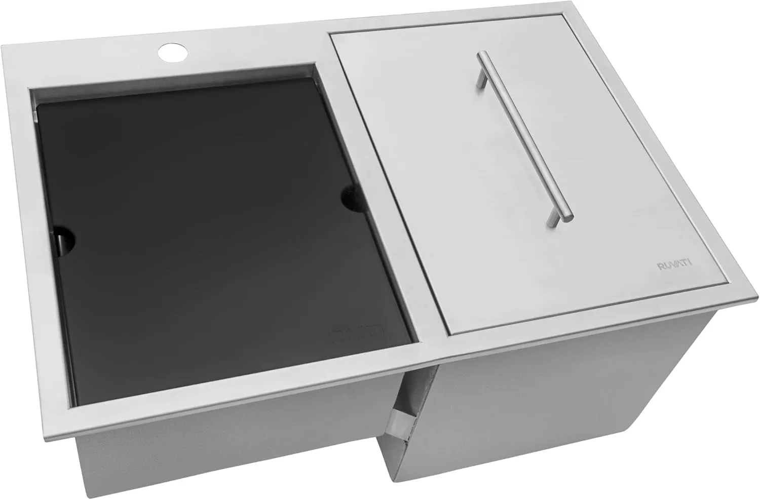 Ruvati Ice Chest and Outdoor Sink BBQ Grill 29 x 20 inch Topmount Insulated T-316 Stainless Steel - RVQ6290