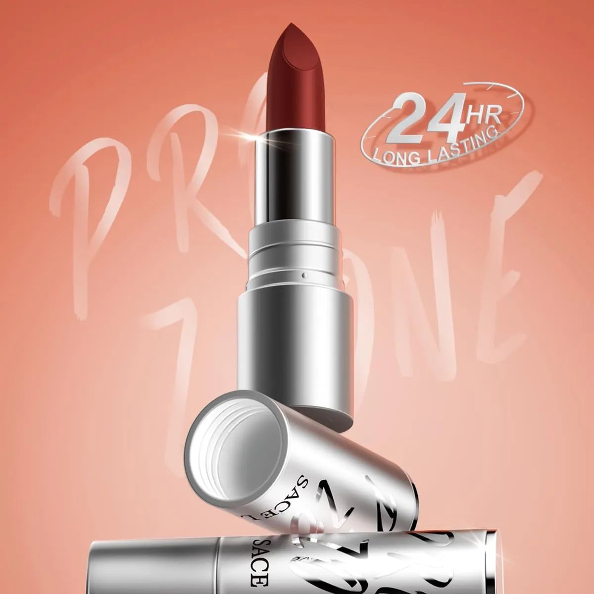 SACE LADY Matte Lipstick for Women, Long Lasting Lipstick Set Waterproof and Smudgeproof, Natural Red Lip Color Makeup High Pigmented Stays On Up to 24 Hour (N03 N04, 2pcs)