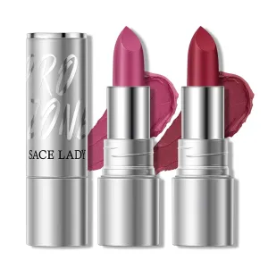 SACE LADY Matte Lipstick for Women, Long Lasting Lipstick Set Waterproof and Smudgeproof, Natural Red Lip Color Makeup High Pigmented Stays On Up to 24 Hour (N03 N04, 2pcs)