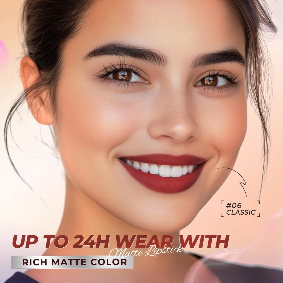 SACE LADY Matte Lipstick for Women, Long Lasting Lipstick Set Waterproof and Smudgeproof, Natural Red Lip Color Makeup High Pigmented Stays On Up to 24 Hour (N03 N04, 2pcs)