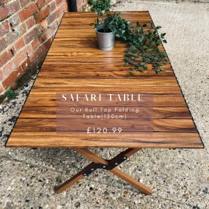 Safari Roll-Top Folding Table
