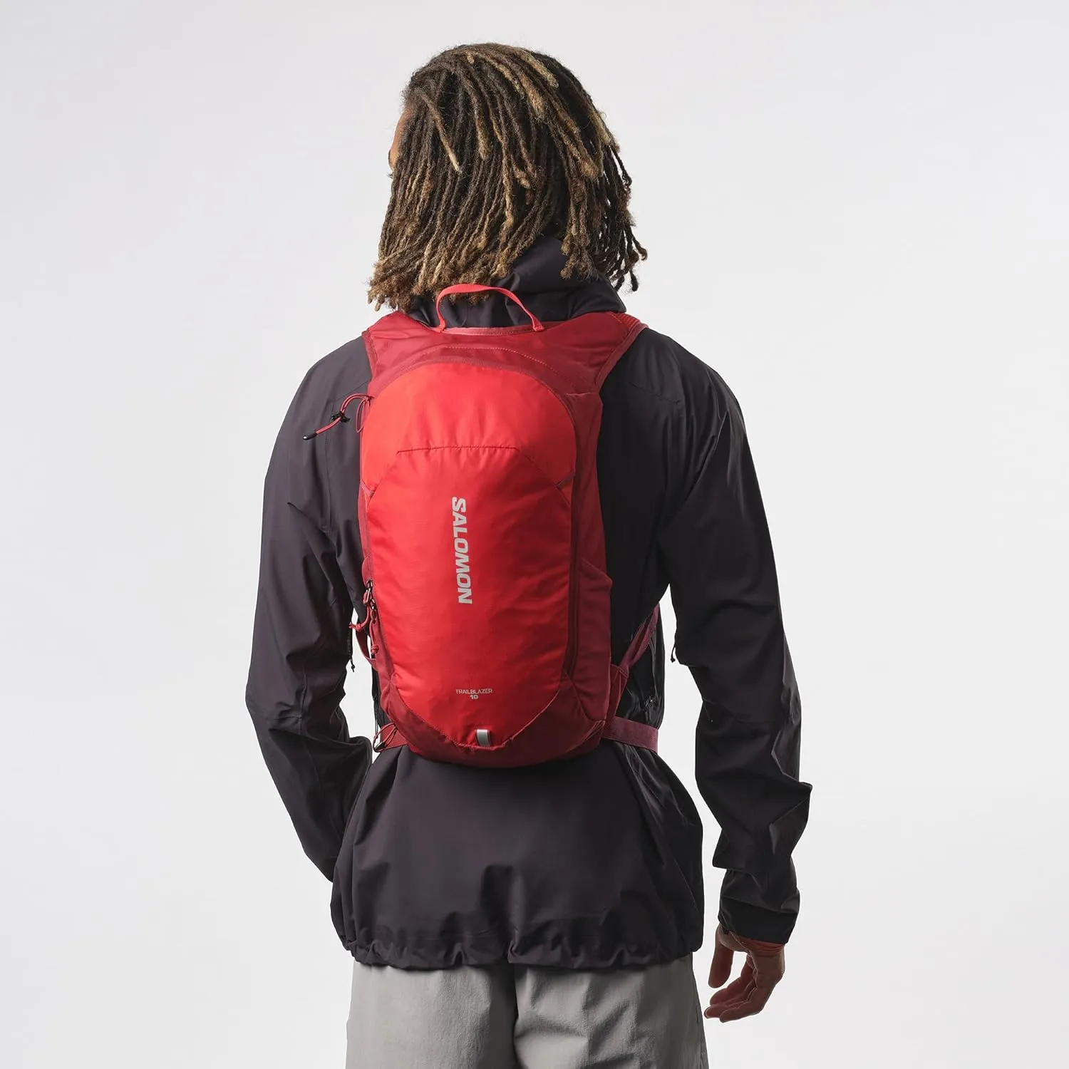 Salomon Unisex Trailblazer 10, Hiking & Trekking Backpack, 10-Liter - RED Dahlia / HIGH Risk RED - 10