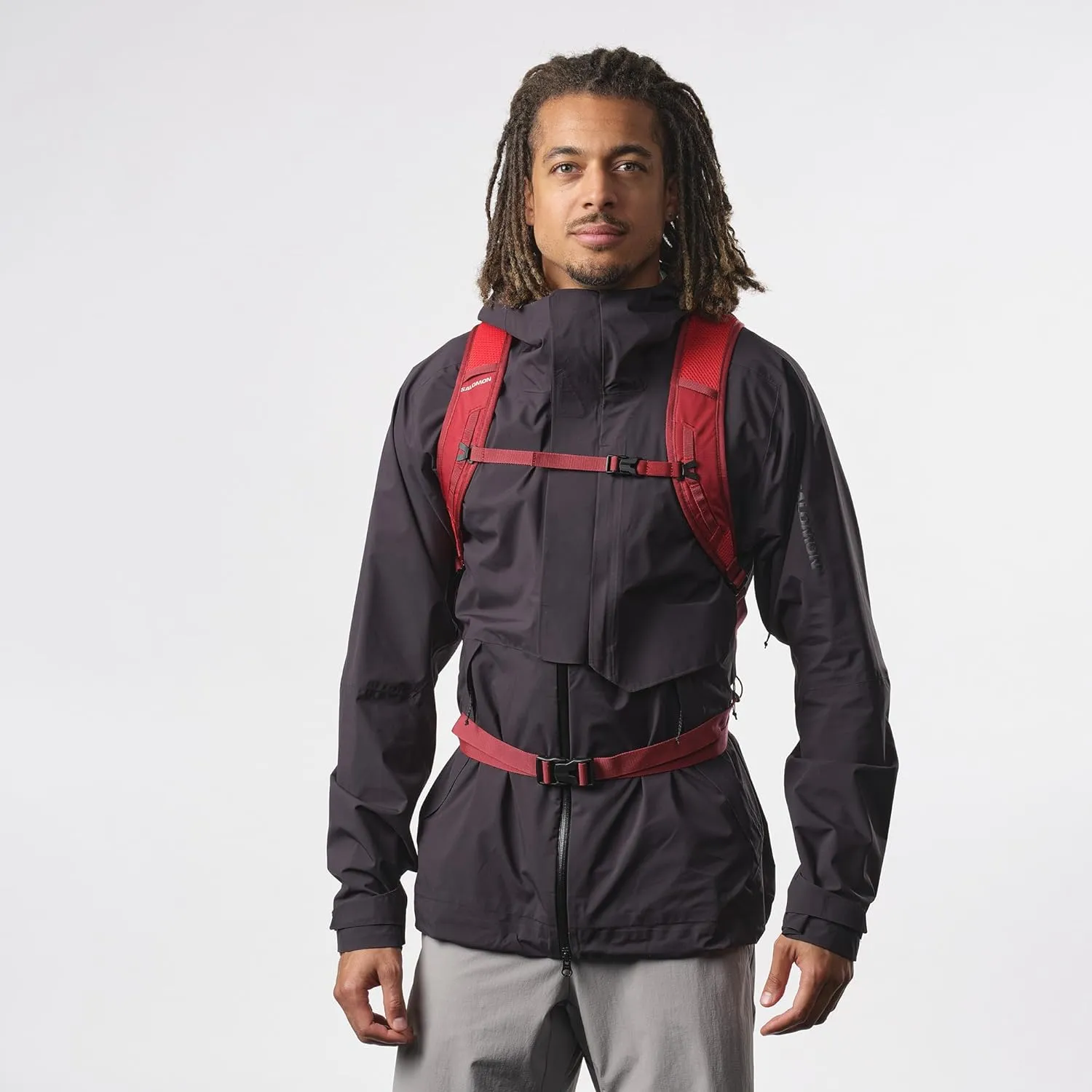 Salomon Unisex Trailblazer 10, Hiking & Trekking Backpack, 10-Liter - RED Dahlia / HIGH Risk RED - 10
