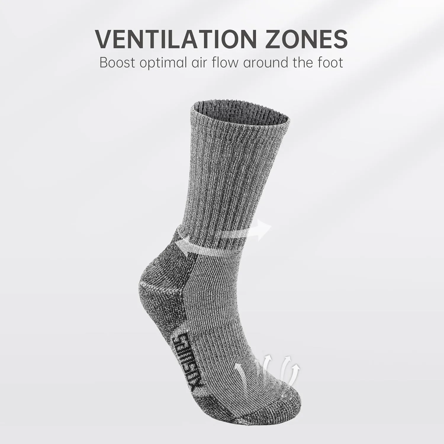 SAMSOX Merino Wool Hiking Socks, Made in USA Midweight with Targeted Cushion, Hunting Socks for Men & Women (Bozeman Lite)