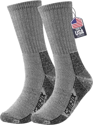 SAMSOX Merino Wool Hiking Socks, Made in USA Midweight with Targeted Cushion, Hunting Socks for Men & Women (Bozeman Lite)
