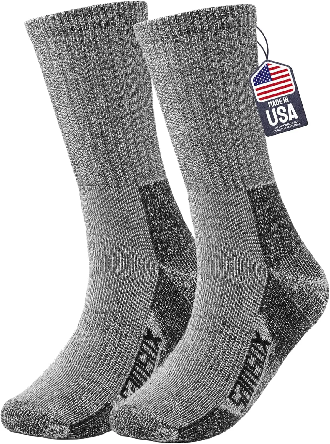 SAMSOX Merino Wool Hiking Socks, Made in USA Midweight with Targeted Cushion, Hunting Socks for Men & Women (Bozeman Lite)