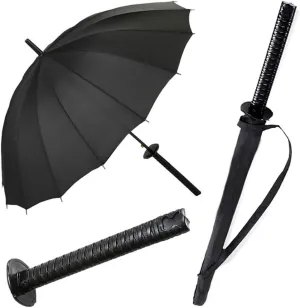 Samurai Umbrella Creative Semi-Automatic Katana,Gifts For Cosplay Decoration. Windproof Outdoor Umbrella.Sun Protection Umbrella Black.