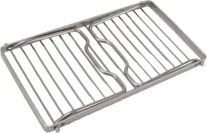 Save Storage Space Backpacking Grill 31. 0×16. 0×3. 0 Folding Camping Grate Stainless Steel Height Thicker Camp Cooking Racks Draining Backpacking Grill For Outdoor