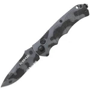 SC60CS, Urban Camo Handle & Blade, ComboEdge w-Clip