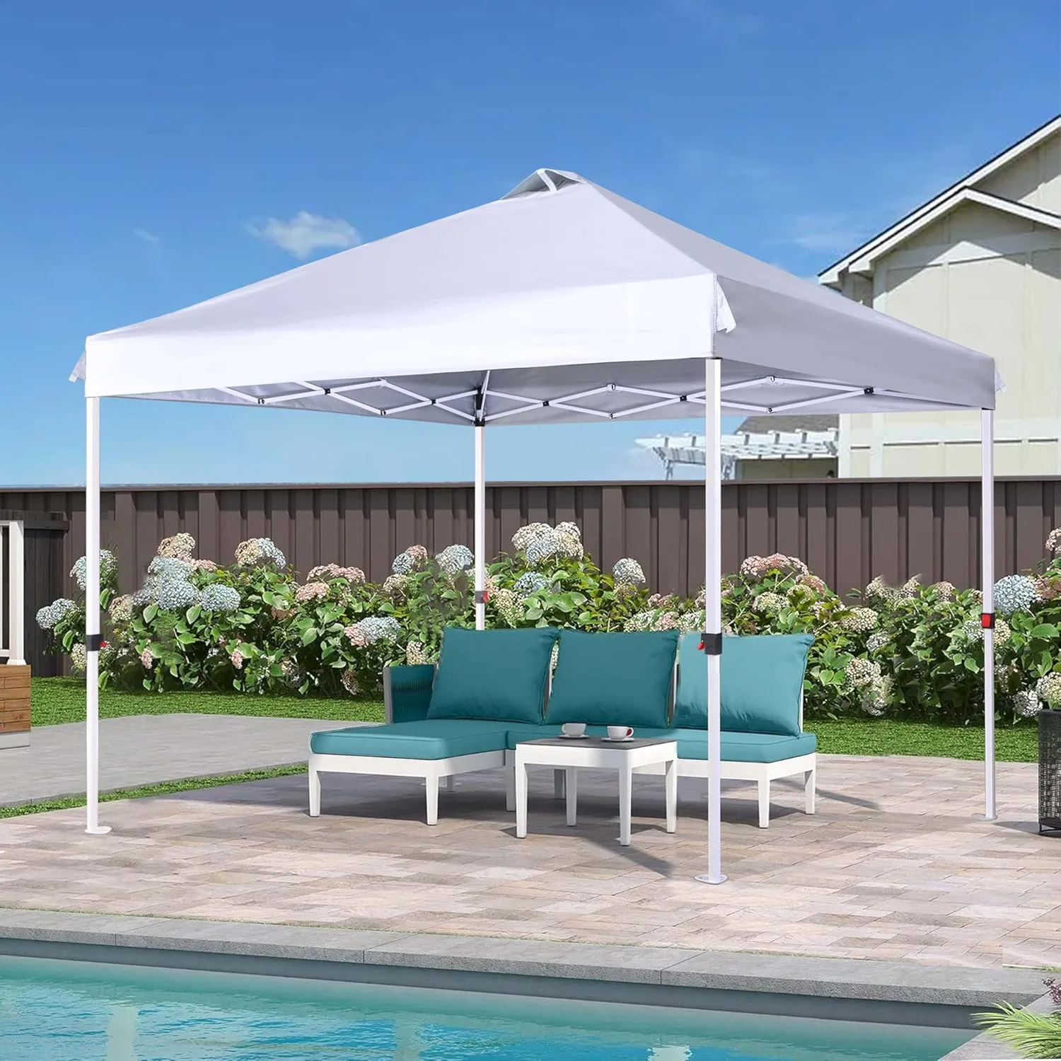 SCOCANOPY 10x10 Replacement Top with Air Vent for 10x10 Canopy Frame, Canopy Cover ONLY, (Inner Layer is Sunproof Silver Coating so It's grayer Than Pure White)