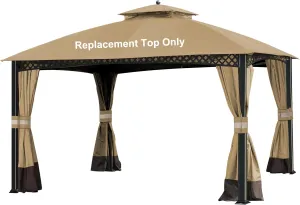 SCOCANOPY Replacement Canopy Cover for Windsor Gazebo L-GZ717PST-C, 810213583,South Hampton Gazebo L-GZ659PST A111011500 (Beige)