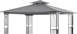 SCOCANOPY Replacement Gazebo Canopy for 10 x 12 Regency II Patio Gazebo Model L-GZ798PST,A101004104,A101004105,(Grey)