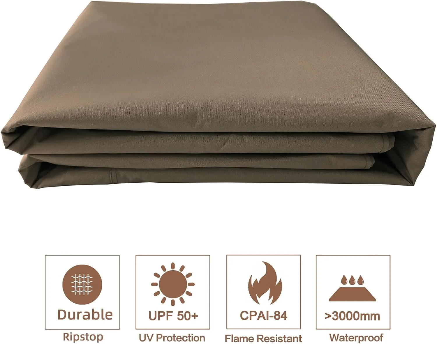 SCOCANOPY Replacement Gazebo Canopy for 10 x 12 Regency II Patio Gazebo Model L-GZ798PST,L-GZ798PST-E,A111014400,A101004104,A101004105 (Khaki)