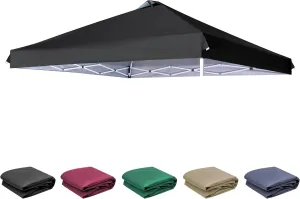 SCOCANOPY Replacement Top with Air Vent for 12x12 Canopy Frame, Canopy Cover ONLY, (Black)