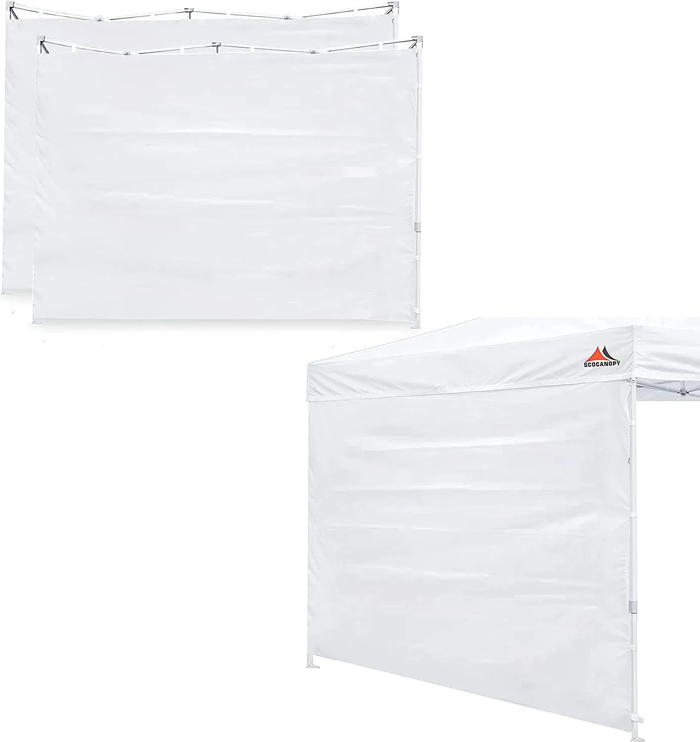 SCOCANOPY Sidewalls for 10x10 Canopy Frame, 3 Pack SunWalls Only,White