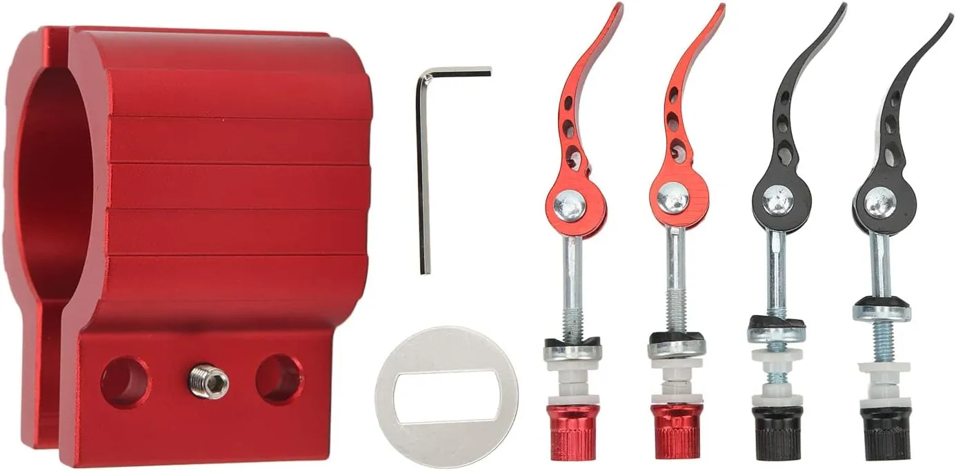 Scooter Folding Clamp Set, Aluminum Alloy Lever and Hex Wrench Scooter Rugged Lock Attachment for 8X 10X 11X Scooter Series