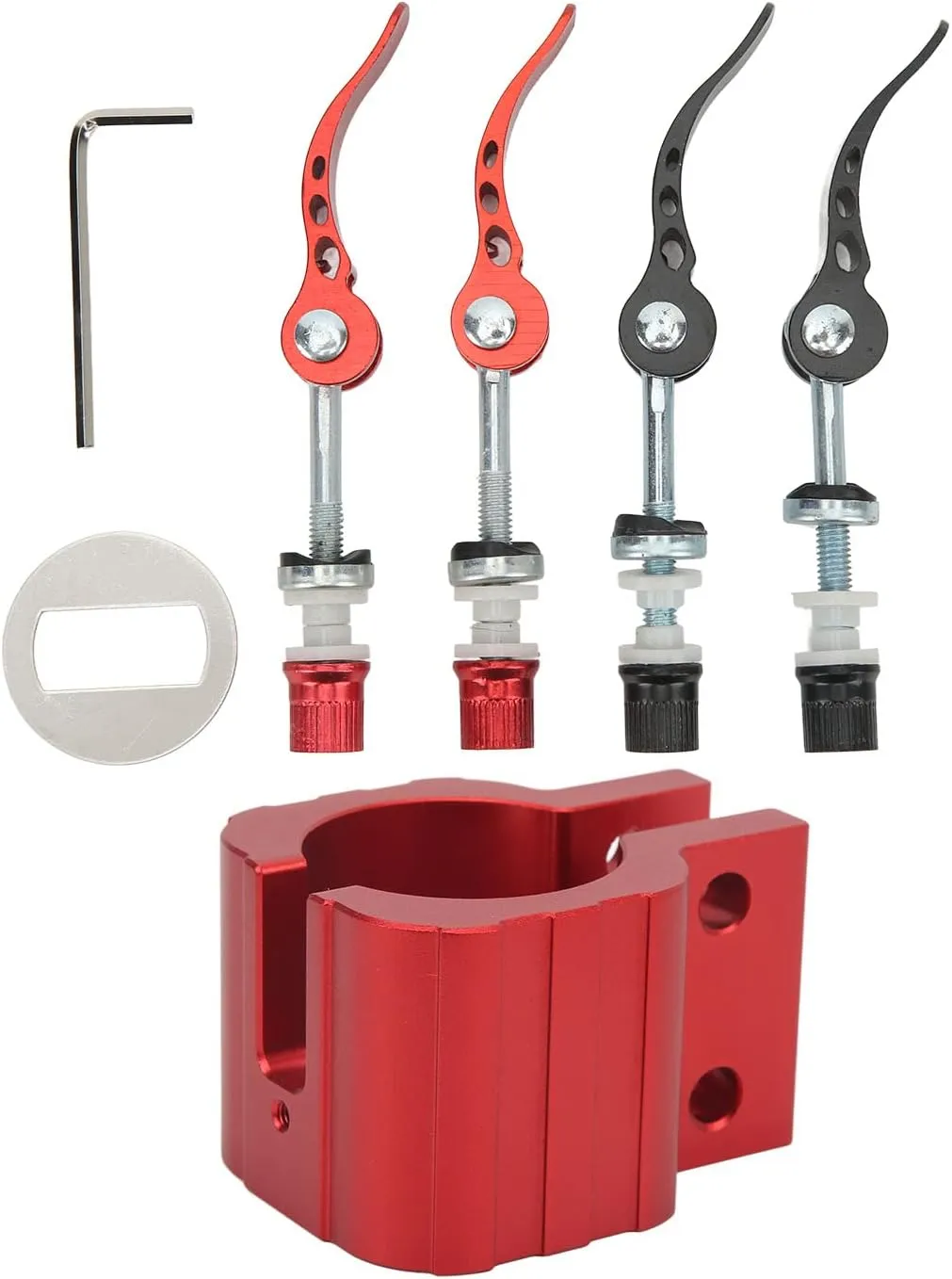 Scooter Folding Clamp Set, Aluminum Alloy Lever and Hex Wrench Scooter Rugged Lock Attachment for 8X 10X 11X Scooter Series