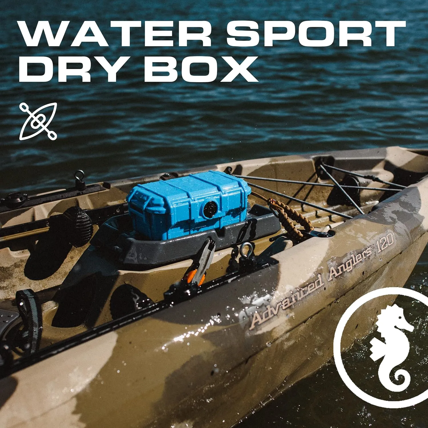 Seahorse 57 Portable Waterproof Dry Box Protective Case - Travel Safe/Mil Spec / IP67 Waterproof/USA Made - for Cameras, Action Cams, Ammunition, Rifle Ammo, Marine (Orange) (SE57OR)