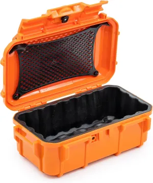 Seahorse 57 Portable Waterproof Dry Box Protective Case - Travel Safe/Mil Spec / IP67 Waterproof/USA Made - for Cameras, Action Cams, Ammunition, Rifle Ammo, Marine (Orange) (SE57OR)