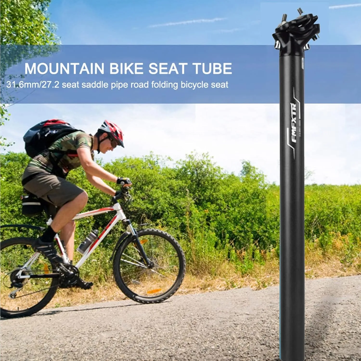 Seat Post,27.2/30.9/31.6 350/400Mm Seat Post,Made of Aluminum Alloy,Suspension Trekking,Bicycle Parts (Size : 30.9 * 350mm)