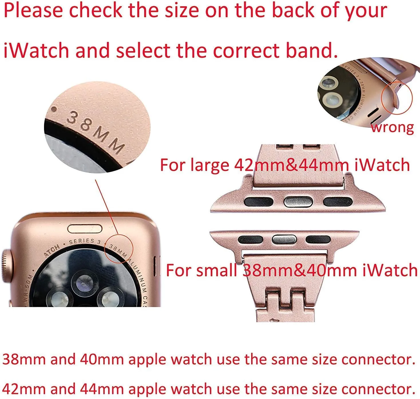 Secbolt Bands Compatible with Apple Watch Band 38mm 40mm 41mm 42mm 44mm 45mm 46mm 49mm Iwatch SE Series 10/9/8/7/6/5/4/3/2/1 Women Dressy Jewelry Stainless Steel Accessories Wristband Strap