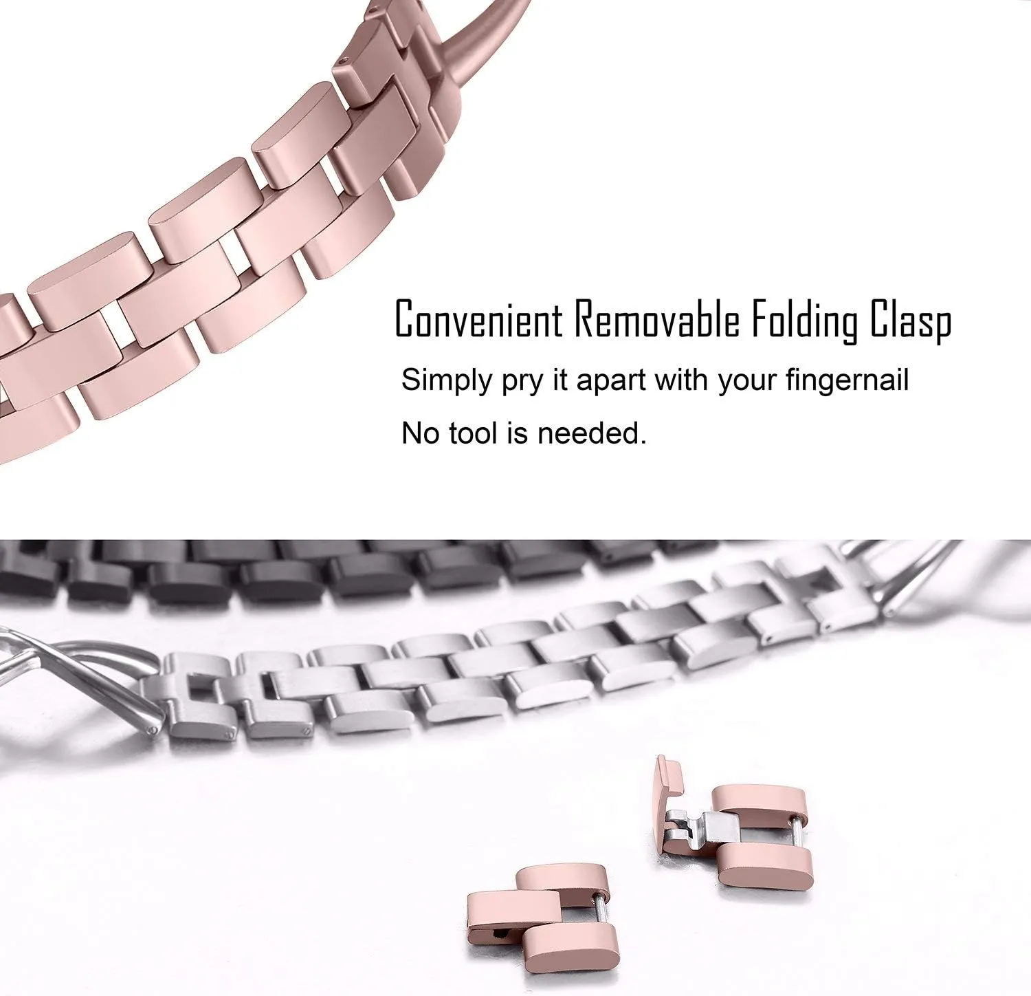Secbolt Bands Compatible with Apple Watch Band 38mm 40mm 41mm 42mm 44mm 45mm 46mm 49mm Iwatch SE Series 10/9/8/7/6/5/4/3/2/1 Women Dressy Jewelry Stainless Steel Accessories Wristband Strap