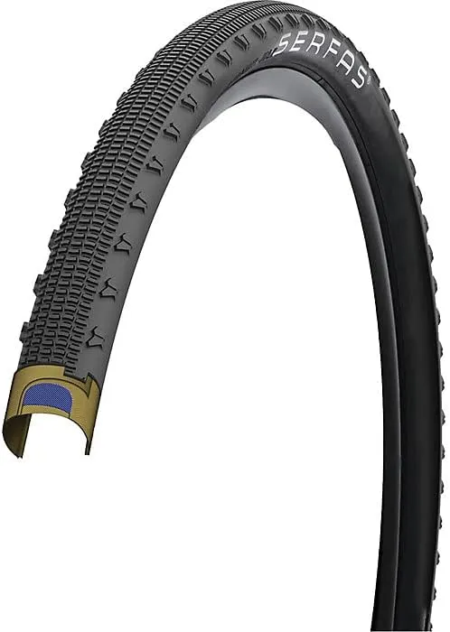 Serfas GM Gravel Muncher Folding Gravel Bicycle Tire (Black/Red Accented Sidewall - 650 x 42)