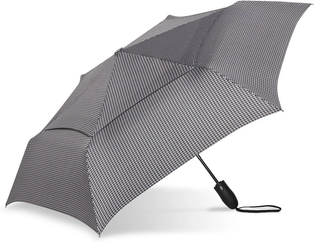 ShedRain Windjammer Automatic Vented Compact Folding Travel Umbrella – Rainproof & Windproof – Best for Wind, Rain & Shade - Push Button Open & Close, Heavy Duty Double Canopy, Sturdy Reinforced Frame