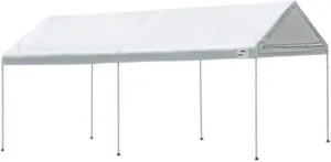 ShelterLogic 10' x 20' MaxAP Outdoor Gazebo or Heavy Duty Steel Canopy Including Waterproof Cover with 50  UPF Sun Protection Backyard Shade Tent