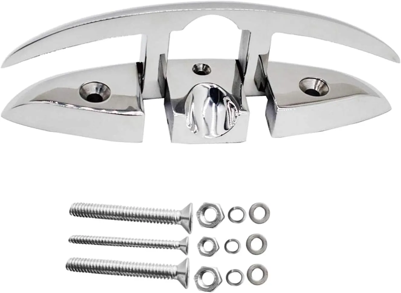 SHENGHUISS Folding Boat Cleat 316 Stainless Steel Cleat Flip Up Boat Dock Cleats (5"/6"/8")