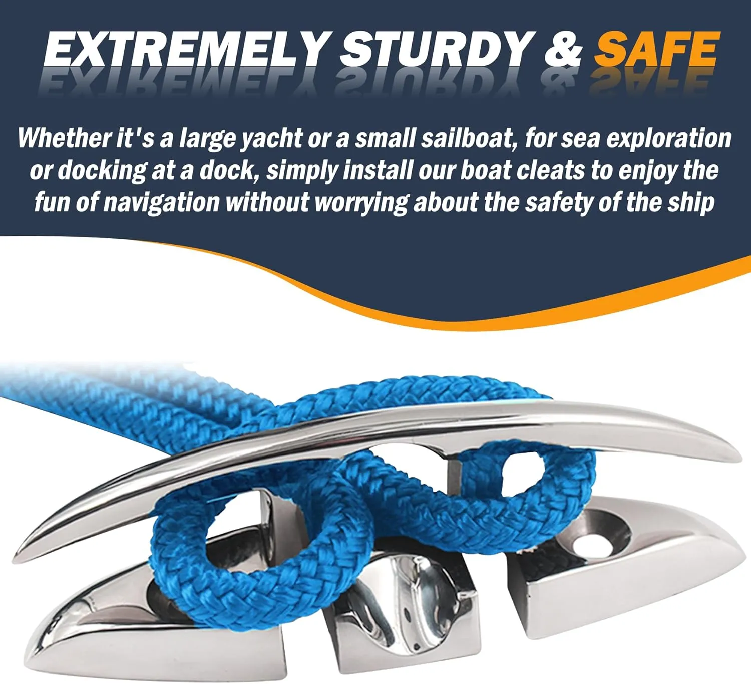 SHENGHUISS Folding Boat Cleat 316 Stainless Steel Cleat Flip Up Boat Dock Cleats (5"/6"/8")