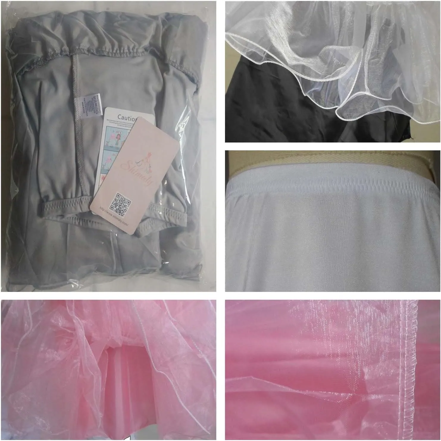 Shimaly® Women's 50s Vintage Petticoat 26" Crinoline Rockabilly Tutu Skirt Slip S-3XL