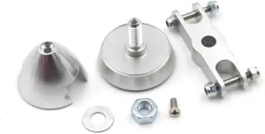 Silver Aluminum Alloy Folding Propeller Spinner Cover D28 D33 D38 D43 D48mm Shaft Diameter 3.0/3.17/4.0/5.0mm for RC Glider DIY (1PC D38 5.0mm)