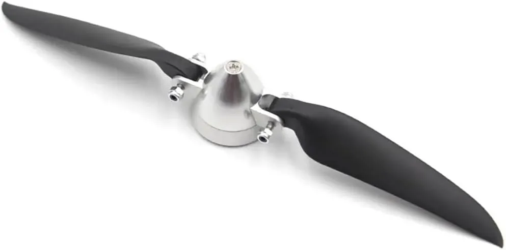 Silver Aluminum Alloy Folding Propeller Spinner Cover D28 D33 D38 D43 D48mm Shaft Diameter 3.0/3.17/4.0/5.0mm for RC Glider DIY (1PC D38 5.0mm)