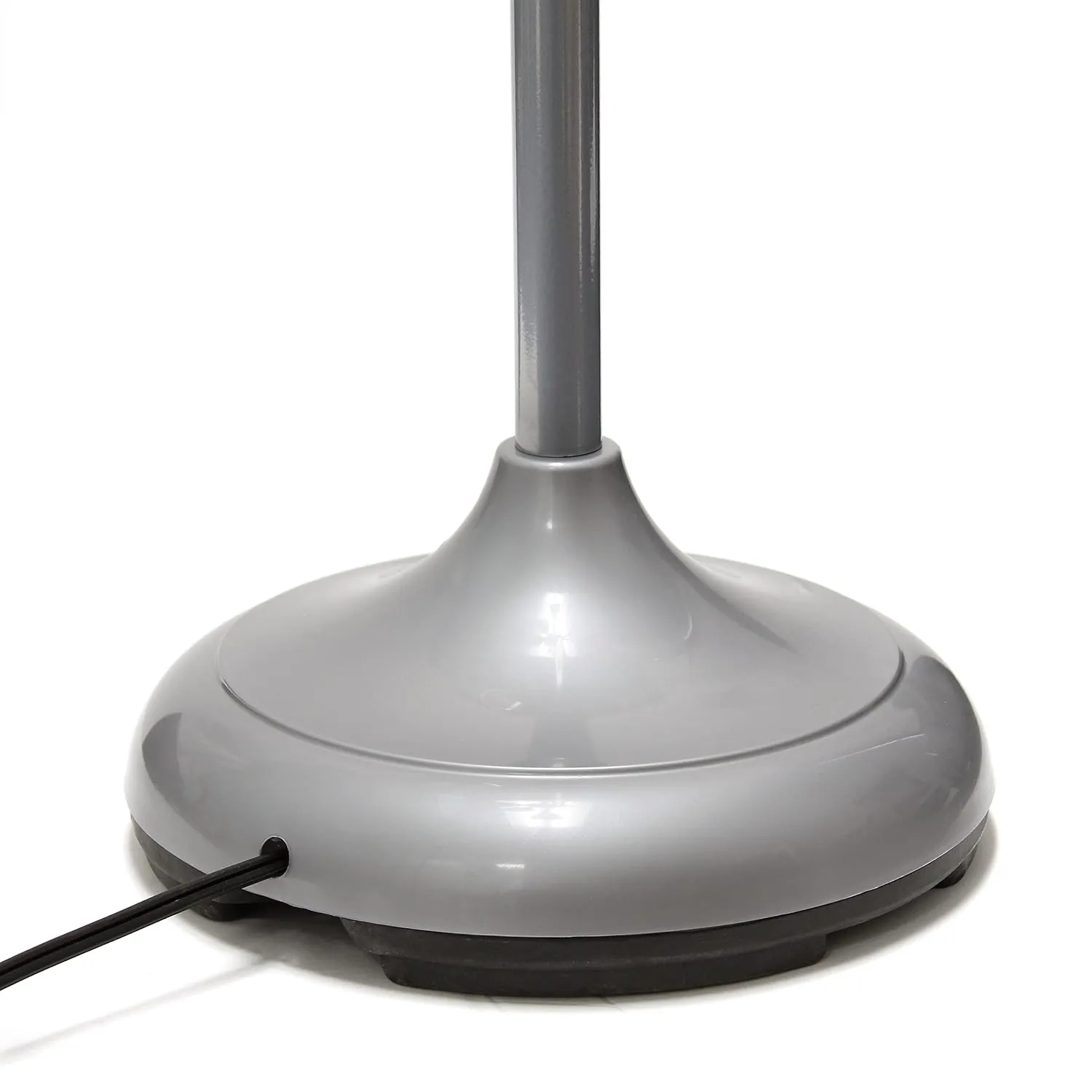 Simple Designs LF2006-SBG 67" Contemporary Multi Head Medusa 5 Light Adjustable Gooseneck Silver Floor Lamp with Blue, White, Gray Shades for Kids Bedroom Playroom Living Room Office