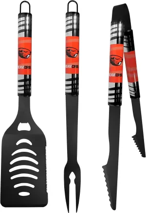 Siskiyou Sports NCAA Oregon State Beavers 3 pc Black Tailgater BBQ Set, One Size