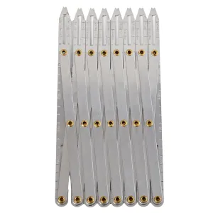 Sliding Aluminum Sewing Gauge, Expanding Button Spacing Device, Multi-Function Measuring Tool for Crafts and Curtains, Precise Gauge for Equal Spacing, Button Placement Quilting Tool