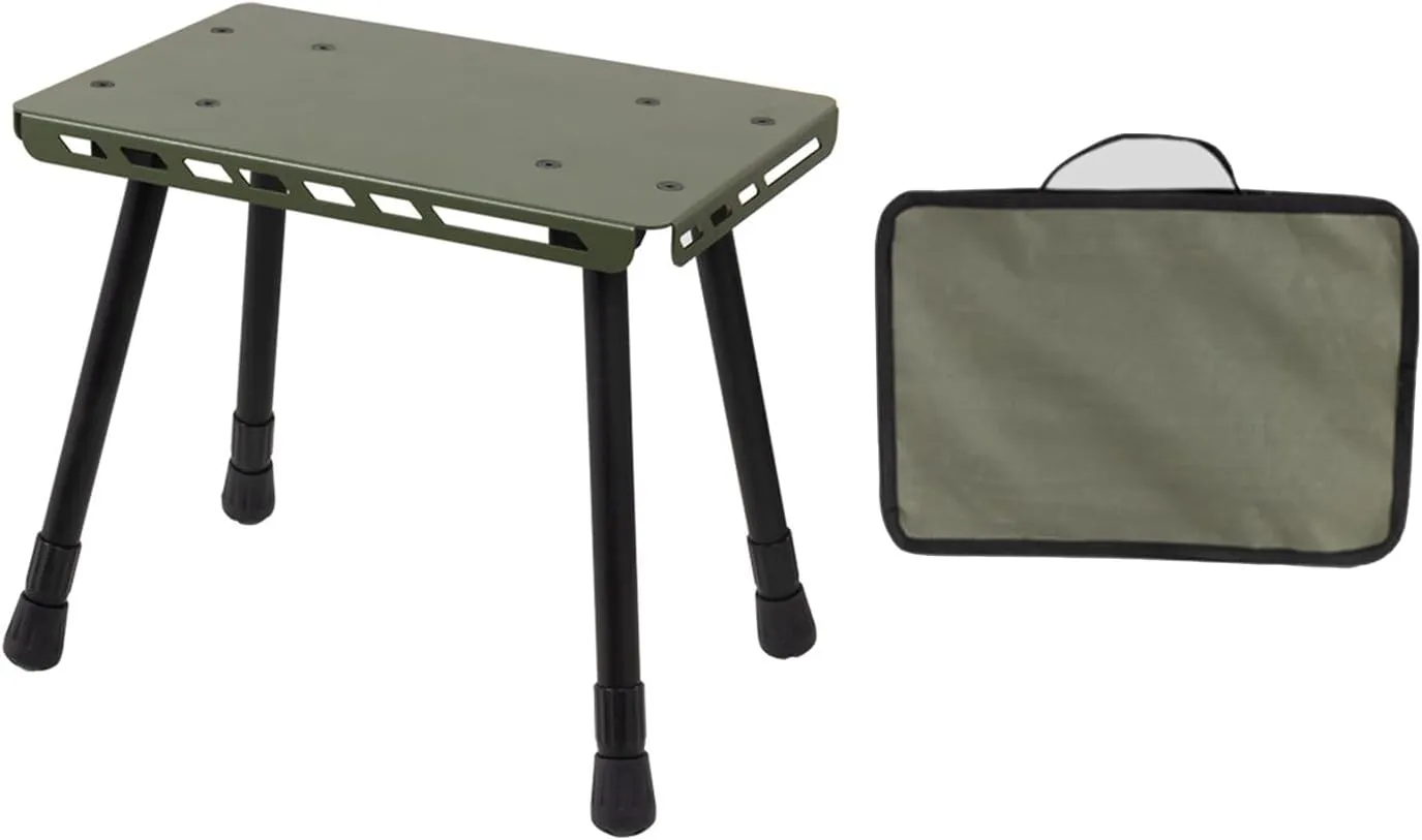 Small Aluminum Alloys Table Chair Prorable Folding Small Chair for Picnics Light 2 in 1 Outdoor Foldable Table Stool