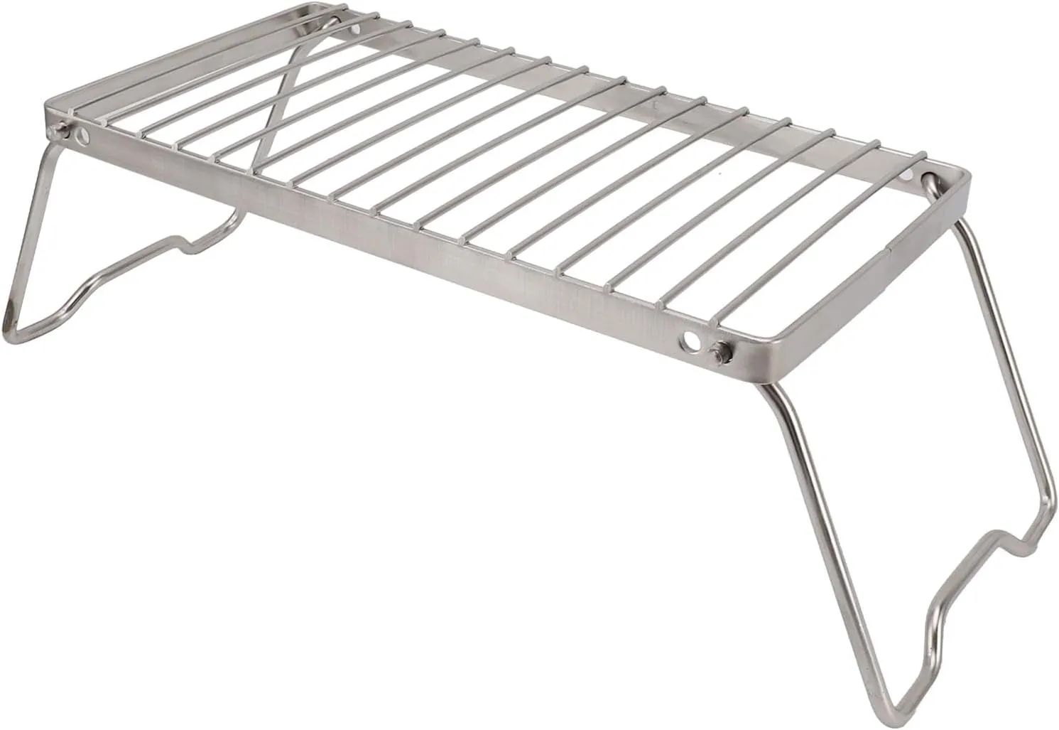 Small Folding Campfire Grill Stainless Steel Firepit Grill Grate, Portable Camping Grill for Outdoor Cooking Backpacking Hiking Picnics BBQ