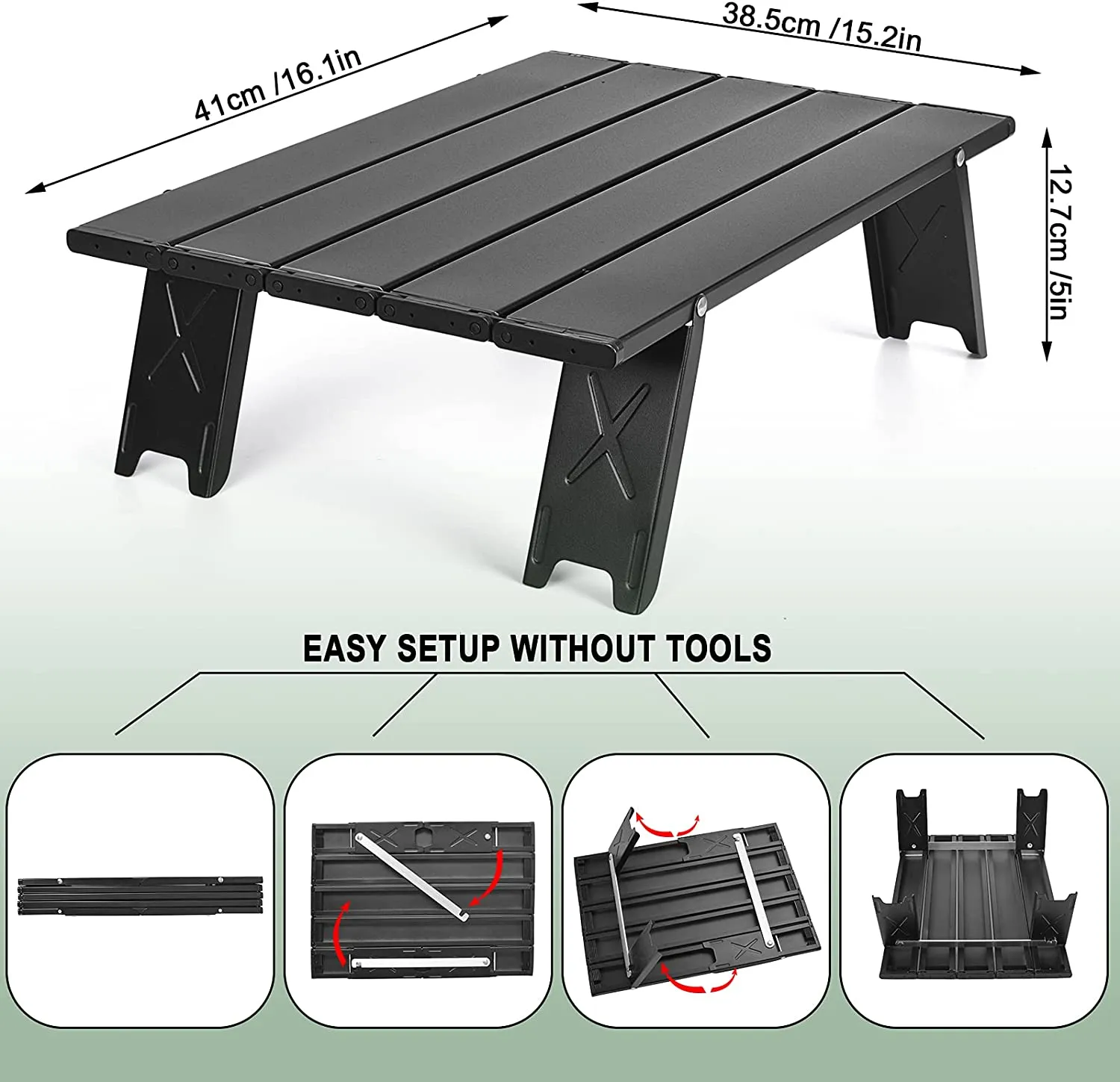 Small Picnic Table Folding Tables Aluminium for Camping Hiking Beach Travel Portable Ultralight Compact Mini Camping Table